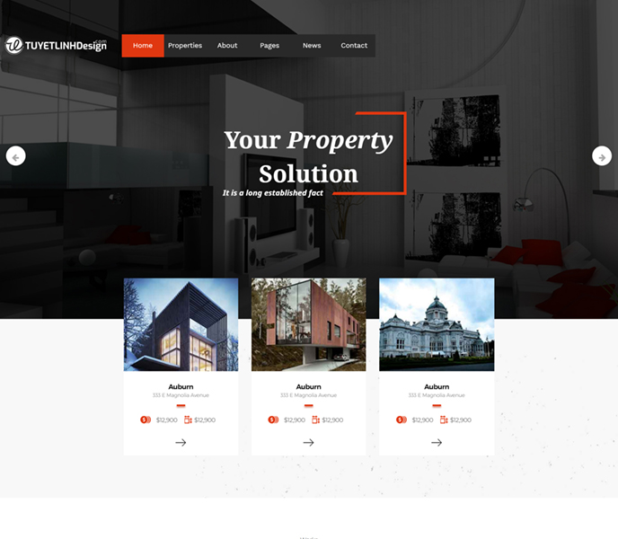 Mẫu Website Bất Động Sản - WDBDS - 1